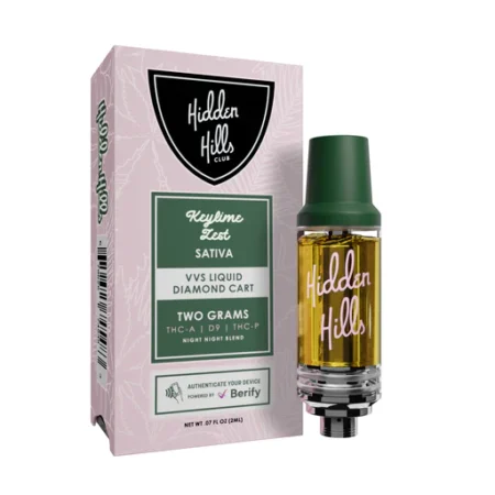 Hidden Hills Nigh Night Blend Keylime Zest Sativa Cartridge (2grams)